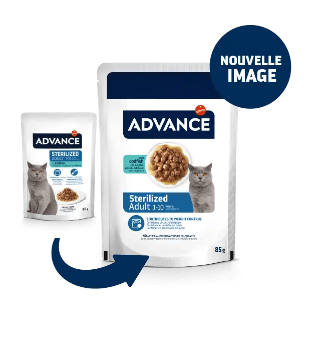 STERILIZED ADULT AVEC DU CABILLAUD EN POCHON